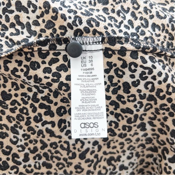ASOS Design Leopard Print Tiered Maxi Dress Women’s Size 6 - Picture 9 of 9